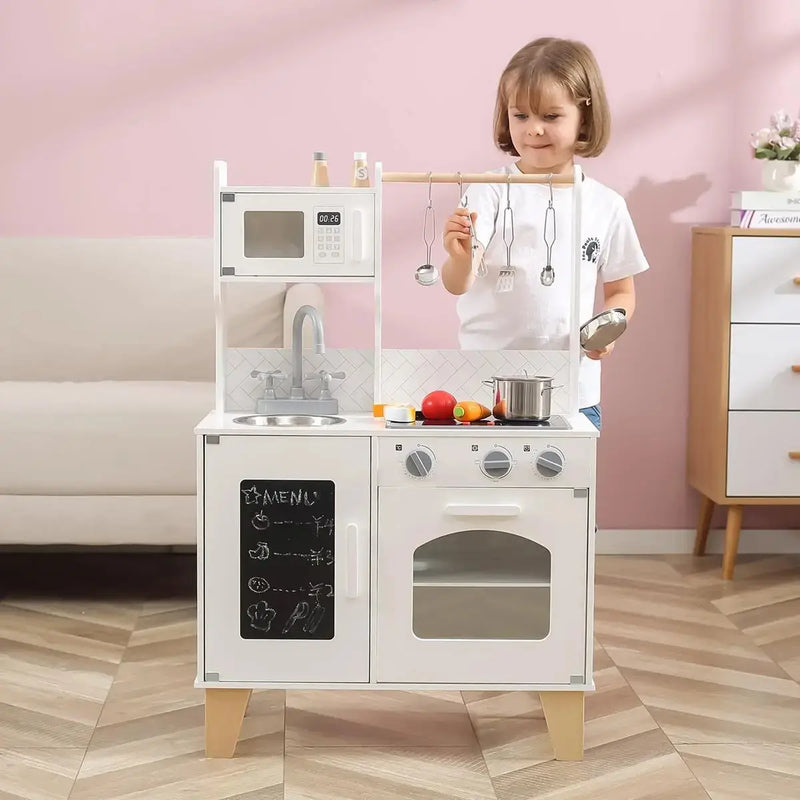 Cocina De Madera Polar B Con Accesorios Luces Y Sonidos