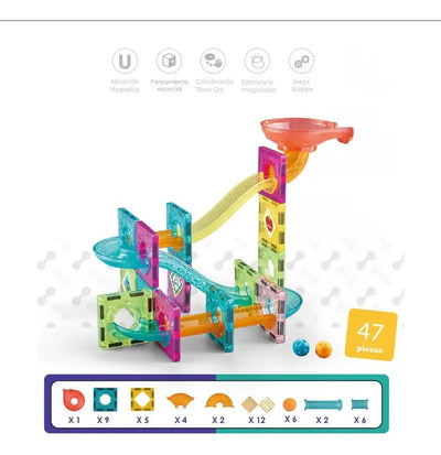 Bloques Magnéticos 47 Piezas Juego Didáctico