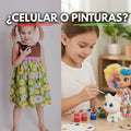 Muñeca Coloreable + Perrito + Pinturas Temperas - imagen 8